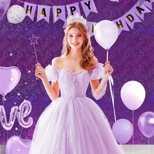 1pc/3pcs Purple Star Disposable Tablecloth, Rectangular Lavender Plastic Disposable Party Tablecloth, Suitable For Birthday Party, Baby Shower, Picnic, Valentine's Day, 137*274cm - Multicolor - View 6