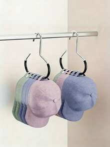 Non-Marking Multi-Functional Hat Rack Holds 8 Hats In Dormitory Wardrobe, Baseball Cap Display Rack With No-Hook Design For Home Organization, Perfect Storage Solution, An Ideal Gift For Family And Friends, Stylish, Space-Saving Hat Organizer For Cozy Living Spaces, , Easy-Clean, Wide Compatibility - Multicolor - View 10