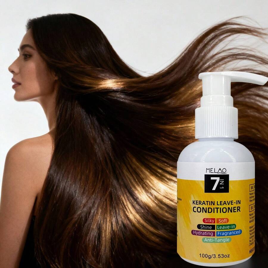 MELAO 7-In-1 Protein Hair Mask - 100g, Silky Soft Hair | Nourishing Moisturizing Formula, Adds Shine | Fragrance & Heat Protection | No Rinse Required - 100g - View 1