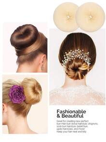 6pcs Women's Hairpin For The Back Of The Head, Flower-Shaped Hairband For The Bun Hairstyle, Ponytail Hairpin, Suitable For Women's Ballet Style, Daily Hairdressing Styling Tools For Women, Hairband, Hairstyle Set, Hairstyle Tool Set, Hairpin For Hairdressing Styles Beauty Home Hair Accessories Hair Styling Kit Hair Tool Kit,Travel,Birthday - Three Colors - View 2