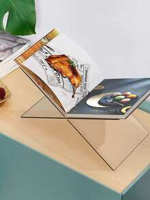 Acrylic X-Shaped Book Stand, Book Holder, Display Rack For Books, Magazines, Sheet Music, Recipes, Photo Albums - Multicolor - View 6