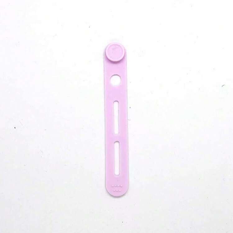 30根8厘米可重复使用硅胶扎带，可水洗，带锁扣，可调节紧固电缆整理带，高弹性多用途线缆整理器 - 紫色30pcs - 查看 1