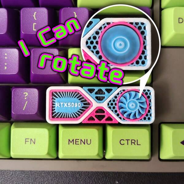 3D Printed Graphics Card Theme Keycaps, Rotatable Keycaps, Personalized Keycaps, Suitable For Right Shift 2.75U, Cherry Factory Height, Suitable For Mechanical Keyboards, Personalized Gifts For Birthdays
