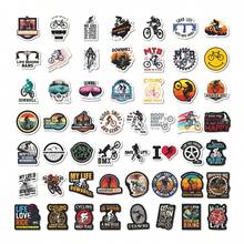 102张山地自行车涂鸦贴纸 - 防水乙烯基材质，适用于笔记本电脑、水瓶、笔记本、行李箱等 - 趣味DIY剪贴簿礼物，卡通设计，剪贴簿用品，文具，趣味贴纸，Kindle - A - 查看 11