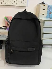 Black Fashion Backpack – Stylish, Spacious & Durable Everyday Bag With Multiple Compartments, Comfortable Straps & Minimalist Design, Perfect For School, Work & Travel, Featuring Premium Fabric, Secure Zippers, Branded Detail & Ample Capacity For Laptop, Books & Essentials, Expertly Crafted To Elevate Your Daily Style With Practical, Chic Sophistication, Ideal For Fashion - Forward Students, Professionals & Travelers To Stay Organized, Stylish & Versatile On Every Occasion In Effortless Design That Blends Functionality And Modern Fashion Seamlessly - 彩色 - 查看 8