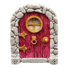 Wooden Fairy Door Decor, Creative Fairy Tale House Home Decor, Desktop Micro Landscape Ornament For Garden - B - View 19