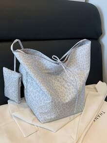 尼龙手提包 女士新款春夏复古大容量时尚豹纹单肩包 - 彩色 - 查看 5