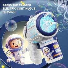 Juguete eléctrico de burbujas para niños al aire libre, modelo de astronauta, máquina de burbujas totalmente automática, soplador de burbujas automático, juguete de burbujas, regalo de burbujas - Multicolor - Ver 3