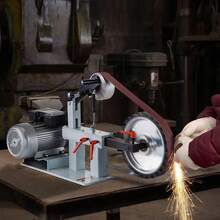 Bandschleifmaschine 5,08 x 208,28 cm Belt Disc Sander Combo Band Tellerschleifer, 2800 r/min Band und Scheiben Schleifmaschine, PH 427 X 30,5 cm Gummi-Kontaktscheibe Stand-Band-Tellerschleifer - 2800 U/min - Übersicht 9