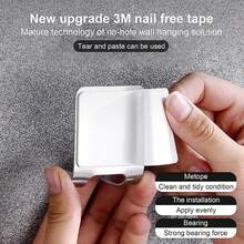 8PCS Razor Holder Hook For Shower Shaving, Self Adhesive Hooks Utility Storage Hook Fit For Cartridge Razor Safety Razor Towel Bathrobe Coat Key Power Cord Plug - A - View 6