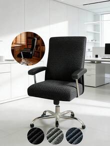 1 chiếc bọc ghế văn phòng kẻ sọc jacquard màu trơn, độ co giãn cao, thoáng khí, chống trượt! Phong cách tối giản, chống bụi và chống thấm nước, bảo vệ toàn bộ ghế, thoải mái khi ngồi lâu, phù hợp với ghế máy tính tại nhà, màu đen, xám nhạt, xám đậm. - Nhiều màu - Xem 2