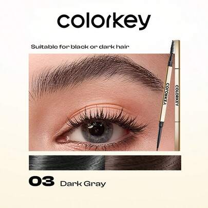 قلم تحديد الحواجب من كولوركي، قلم حواجب طويل الأمد مقاوم للتشويش، مُعرف الحواجب الناعم الحريري الطبيعي، رأس فرشاة دقيقة لتحديد الحواجب بدقة، مستحضرات تجميل للوجه، مناسب للنساء والفتيات، مثالي للربيع والصيف، مناسب للموضة الفانتازية Y2K، هدية عيد الأم، جاهز لحفلات الرايف، أفضل الألوان