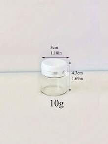 10克迷你玻璃化妆品霜罐，带白色盖子，无香型旅行便携美容容器，用于护肤品 | 美容必需品，旅行美容必需品可再填充瓶 - 彩色 - 查看 8