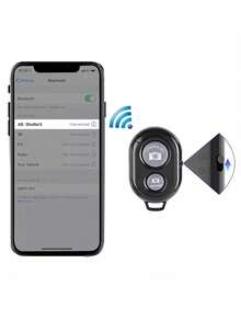 1pc Wireless Android/IOS Selfie Stick Remote Shutter, Selfie Stick Gadget - Black - View 5