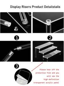 1 pieza Estantería de almacenamiento de cosméticos transparente multicapa, adecuada para perfumes, cuidado de la piel, maquillaje, baño, dormitorio, decoración del hogar, diseño trapezoidal reforzado y resistente, aplicable para vacaciones, almacenamiento de baño y dormitorio, gran capacidad - Multicolor - Ver 8