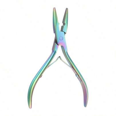 Generic Hair Extension Pliers Hair Extension Tool Hair Extension Pliers Stainless Steel Hair Extension Tool Multi Functional Microlinks Hair Extensions Pliers For Micro Link Micro Ring Feather Extension, Colorful