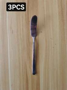 1/2/4pcs Stainless Steel Butter Knives, Cheese Spreaders, Jar Scrapers, Metal Jar Knives, Butter Scrapers, Multi-Function Scrapers, Kitchen Tools, Kitchenware - Silver - View 11