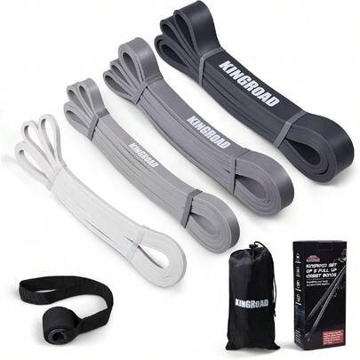 Resistance Band Pull Up Assistance Bands,Set Of  Resistance Heavy Duty Exercise Stretch Fitness Bands For Stretching Power Lifting Workout Training With Instruction Guide