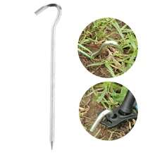 5/10/20PCS U-Type Heavy Duty Galvanized Pins With Gaskets Landscape Staples Garden Stakes Spike Fence Stakes Turf Staple Tent Securing Pegs - Multicolor - View 8