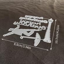 1pc Gentleman Dancing Metal Cutting Die, Suitable For DIY Scrapbooking, Embossing, Handmade Card Making, Gift Card Crafting - A - View 9