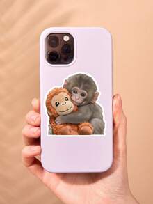 Viral Baby Monkey Sticker - Punch The Monkey Cute Decal For Water Bottles And Laptops - Famous Zoo Monkey - EmotionalSupport Animal Sticker - Multicolor - View 7