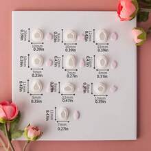 10pcs/Box Mini Vase Shaped Polymer Clay Earring Mold, Creative Bottle Pendant Mold DIY Jewelry Making Tool Set - White - View 7