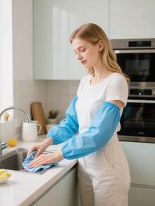 100pcs Non-Woven Disposable Sleeve Covers, Durable Thickened Protective Sleeves, Breathable Anti-Dust Anti-Oil Sleeves For Kitchen Use - One-time Use - View 7