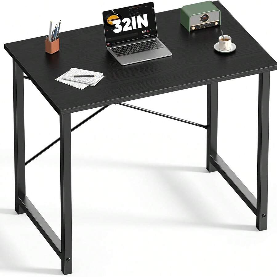 Computer Desk, 32 Inch Small Home Office Desk For Small Spaces, Modern Simple Style For Home, Office, Classic Black - màu đen - Xem 1
