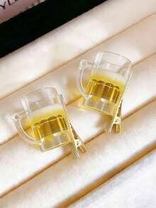 1pc Creative Funny Faux Beer Can Hair Clip, Bangs Side Hairpin, Novelty Gift, Hair Claws, Hair Slide, Hair Barrettes, Accessories - Multicolor - View 4