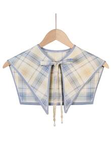 1pc French Retro Pearl Pendant Painting Style Tie Collar Scarf - Multicolor - View 10