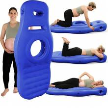 加厚孕妇床垫，舒适孕妇睡垫，带头部和腹部孔的孕妇枕（适合侧睡孕妇），孕妇游泳池漂浮垫（用于腹部按摩） - 彩色 - 查看 12