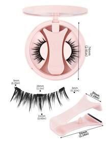 MAANGE 1 套磁性假睫毛 - 带磁性夹子，狐狸眼款，便携，自然逼真，可重复使用，强力磁铁吸附，无需胶水和卸妆产品，睫毛，假睫毛，条纹睫毛，磁性睫毛 - 黑色 - 查看 6