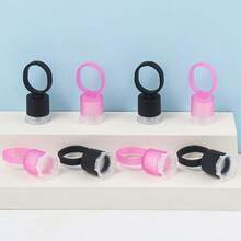 MyAoKuE-Up 50个纹身海绵颜料杯，纹身和眉环杯，微纹身颜料环海绵杯，易干防火花耐墨，半永久纹身工具 - 彩色 - 查看 5