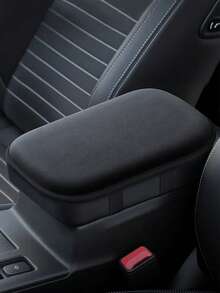 1 PC Black Thickened Fluffy Car Armrest Box Booster Mat, Center Armrest Mat, Car Armrest Cover, Armrest Box Mat - One Size - View 2