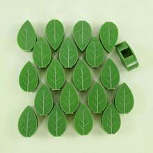 10/20/30/60pcs, Plant Climbing Wall Clamps, Self-Adhesive Hook Rattan Traction Invisible Bracket Support Line Fixation, Green Leaf Simulated Garden Wall Clamps ﻿ - Multiple Styles - View 3