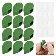 10/20/30/60pcs, Plant Climbing Wall Clamps, Self-Adhesive Hook Rattan Traction Invisible Bracket Support Line Fixation, Green Leaf Simulated Garden Wall Clamps ﻿ - Multiple Styles - View 15