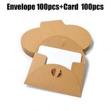 25/50/100 个小牛皮纸信封，配 25 张空白卡片，尺寸为 11.2 x 7.7 厘米，适用于圣诞节、生日派对、婚礼、祝贺、邀请函（感谢卡） - 賀卡+信封 - 查看 10