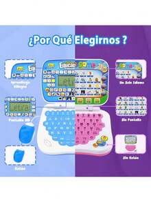 Mini Laptop Interactiva Educativa Español/inglés Niños - Rosa - Ver 7