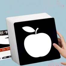 High Contrast Cards For Visual Stimulation, Double-Sided Black And White Cards, High Contrast Black And White Cards, Milestone Cards, Contrast Books - Multicolor - View 8