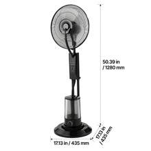 Ventilador nebulizador , 3 velocidades, ventilador de pie nebulizador, ventiladores de enfriamiento nebulizador con tanque de agua de 0.79 gal, control remoto y panel, ventiladores de enfriamiento de agua para interiores, exteriores, garaje, patio, sala de estar, 3 modos - 3 velocidades - Ver 10