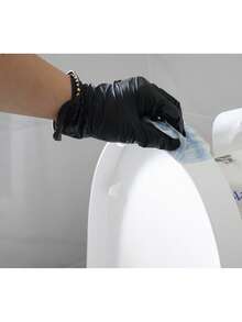 10/20/50/100pcs Black Disposable Gloves, For Household Cleaning, One-Time Use Cleaning Gloves, Suitable For Kitchen & Home Cleaning (Hot Selling Size S/M/L/XL) - Black - View 6