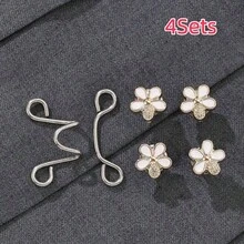 2/4/6Sets Jeans Waist Adjuster Buckle Waist Tightening Tool Elastic Button Waistband Size Adjustable Tightening Accessory - A - View 29