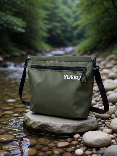 حقيبة كروس بودي من البي في سي بألوان زاهية - مناسبة للسفر والخارج والشاطئ والمسبح والصيد وغيرها - حقيبة تخزين قوية مع حزام، إغلاق سحاب آمن | حقيبة سحاب حيوية، مادة بي في سي قوية، حقيبة تخزين