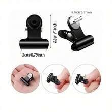 20pcs Push Pin Hooks, Plastic Heads Cork Board Hooks Decorative Thumb Tacks Hook For Photo Wall, Bulletin Board, Home Wall, Home Office School Supplies (Black, Transparent, Black And Transparent) Back To School - Multicolor - View 4