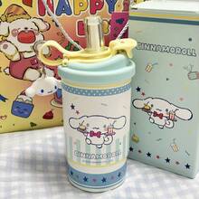 名创优品三丽鸥保温杯可爱卡通Hello Kitty肉桂狗保温吸管杯不锈钢真空保温杯便携式车载咖啡杯水瓶礼品430毫升/15盎司 - 彩色 - 查看 4