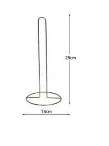 Portarotolo da cucina verticale con rivestimento elettrolitico, finitura naturale, supporto e esposizione verticale per rotoli di carta, portarotolo verticale - Bianco e nero - Visualizzare 10