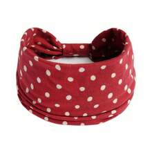 女士波点四件套发带，宽大优雅发带，加厚发带，非洲风情头巾，女士宽边复古头巾瑜伽发带，发饰，夏季发带 - 彩色 - 查看 8