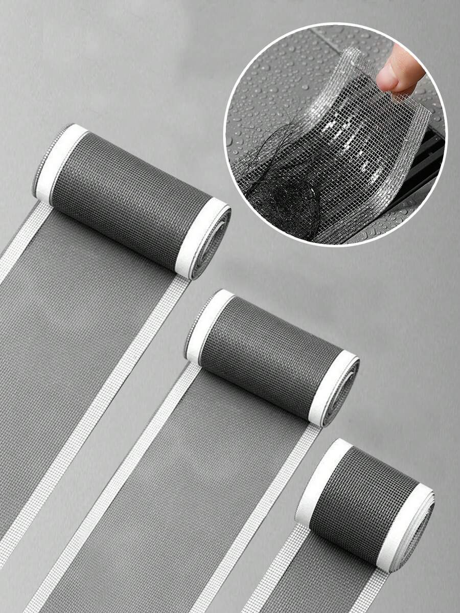 1/2 buah Saringan Pembuangan Panjang Sekali Pakai, Penangkap Rambut Saluran Pembuangan Shower Perekat Diri, Penutup Saringan Pembuangan untuk Mencegah Penyumbatan dan Serangga, Saringan Wastafel Sekali Pakai, Cocok untuk Rumah, Kamar Mandi, Dapur - Grey - View 1