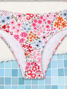 Tween Girls' Tankini Set, Digital Ocean Creature Print Knit Fabric, Adjustable Spaghetti Strap, Modest Two Pieces Swimsuit, Suitable For Summer Swimming And Beach, Fashionable - Multicolor - View 4