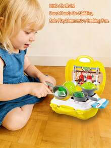 Bộ đồ chơi hộp đựng di động dành cho bé gái 3-8 tuổi. Được làm từ chất liệu PP, thiết kế để khuyến khích sự tương tác giữa cha mẹ và con cái, bao gồm trò chơi dụng cụ làm mộc, đồ chơi dụng cụ nhà bếp thực tế, trò chơi trang điểm, trò chơi nhập vai dụng cụ y tế và nhiều hơn nữa. - Nhiều màu - Xem 8